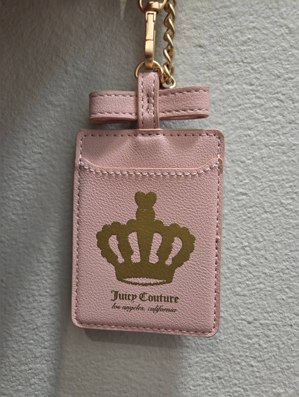 NWOT - Juicy Couture Pink Crown Card Holder Keychain